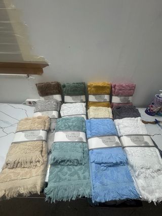 Set 2 Asciugamani con Frangia Cotone