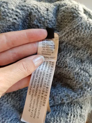 Poncho Massimo Dutti gris talla S