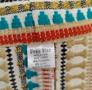 Chaqueta Boho Étnica Flecos Monedas Talla M