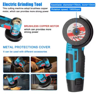 Miniamoladora 12V con 2 baterías