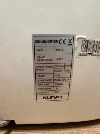 Deshumidificador Kunft