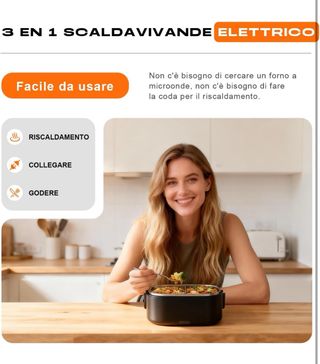 Scaldavivande Elettrico Portatile 80W 1.5L