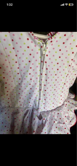 Traje Flamenca Niña Blanco Lunares Rojos