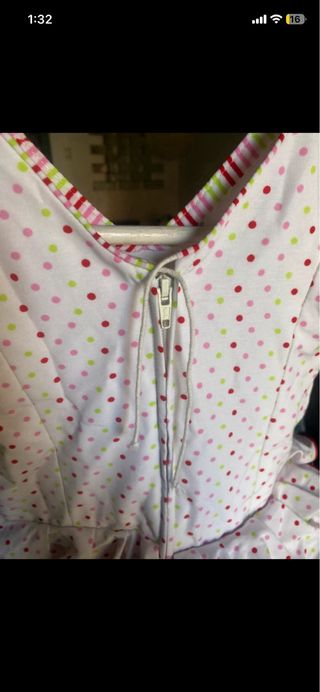 Traje Flamenca Niña Blanco Lunares Rojos