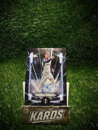 Brennan Johnson Auto Black Lazer Topps Chrome