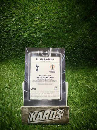 Brennan Johnson Auto Black Lazer Topps Chrome