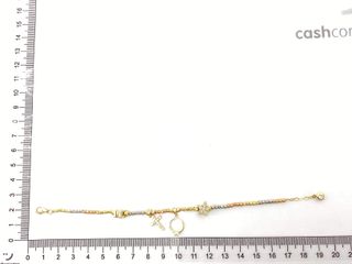 pulsera oro 18k con piedra con circonita