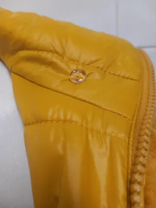 Abrigo reversible de pelo naranja/amarillo con cap