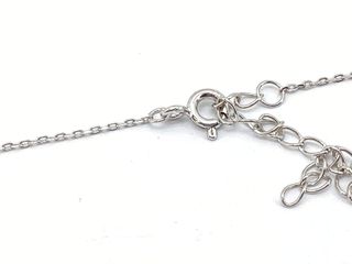 cadena plata 925mm con piedra con circonita 19 2.5cm