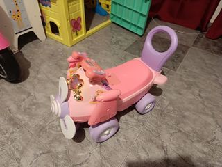 Correpasillos avión infantil rosa con sonidos