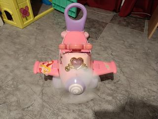 Correpasillos avión infantil rosa con sonidos