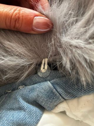 Cazadora vaquera con pelo y acolchado