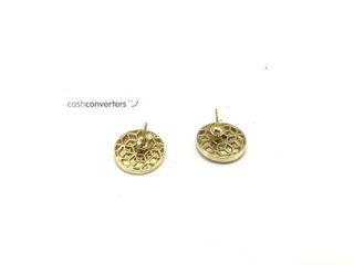 pendientes oro 18k con piedra con circonita