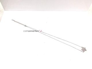 cadena plata 925mm con piedra con circonita 19 2.5cm