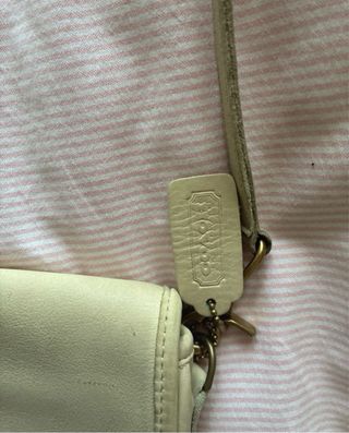 Bolso Coach Turnlock Vintage Piel Beige