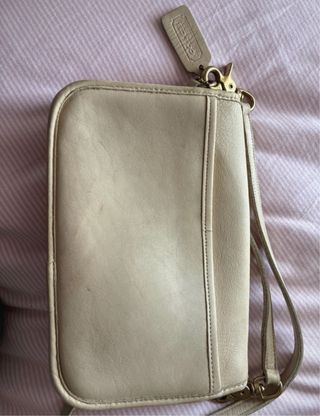 Bolso Coach Turnlock Vintage Piel Beige
