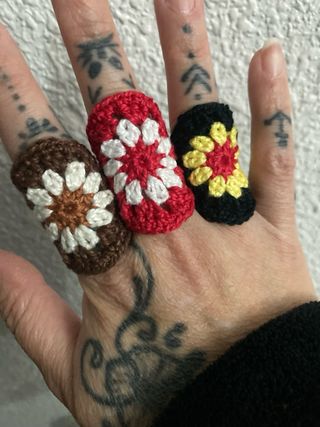 Anillos crochet hechos a mano