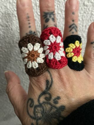 Anillos crochet hechos a mano