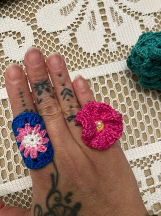 Anillos crochet hechos a mano