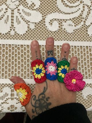 Anillos crochet hechos a mano