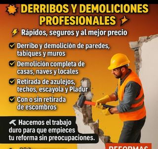 Derribos y demoliciones profesionales