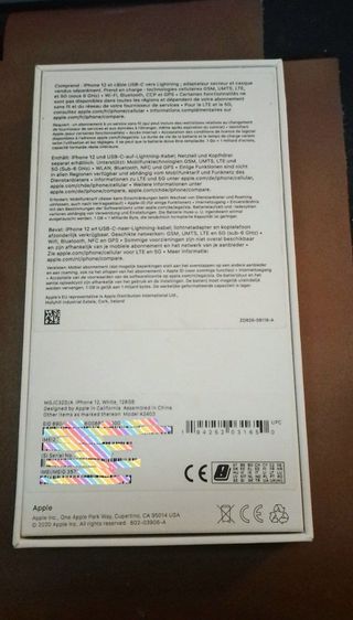 Caja iPhone 12 128GB Original Impecable