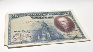 Billete 25 Pts 1928 Calderón de la Barca