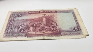 Billete 25 Pts 1928 Calderón de la Barca