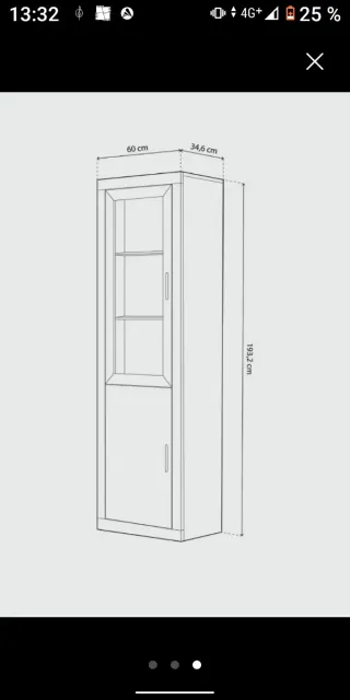 Vitrina Blanca y Roble Cambria