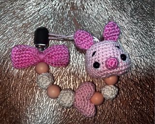 Chupetero crochet personalizado