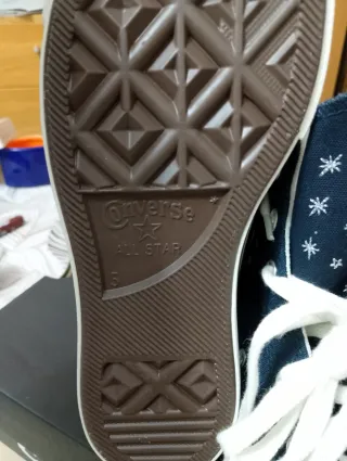 Converse ricamate blu taglia 37.5