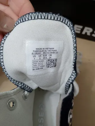 Converse ricamate blu taglia 37.5