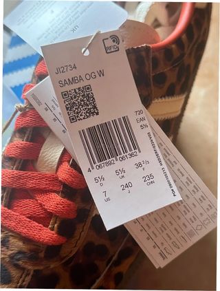 Adidas Samba OG Leopardo Rojo Talla 38.5