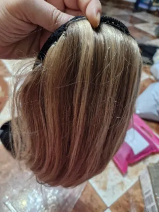 Peluca Castaña Humana