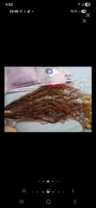 Peluca Castaña Humana