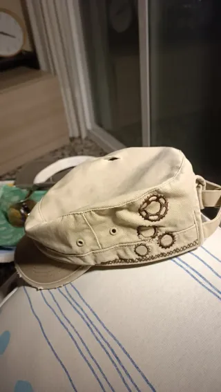 Gorra militar vintage beige/verde