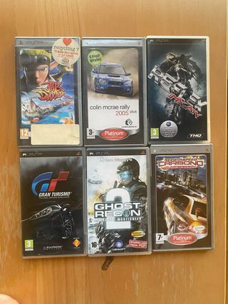 Lote 6 Juegos PSP: Gran Turismo, Ghost Recon, Coli