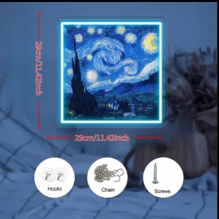 Lampada/Quadro neon Led "Notte Stellata"