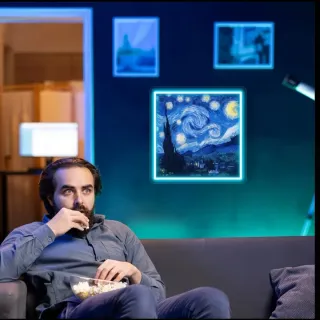 Lampada/Quadro neon Led "Notte Stellata"