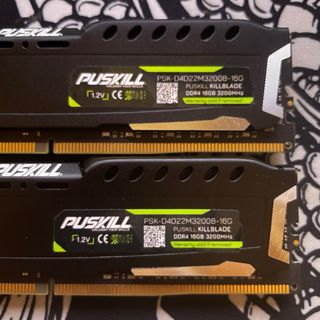 RAM 32GB (2 X 16) DDR4 PUSKILL 3200MHz RAM
