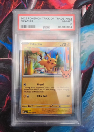 Carta Gradata PSA 8 Pikachu 062/193 Trick or Trade