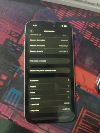 iPhone 16 128GB Blanco 90%