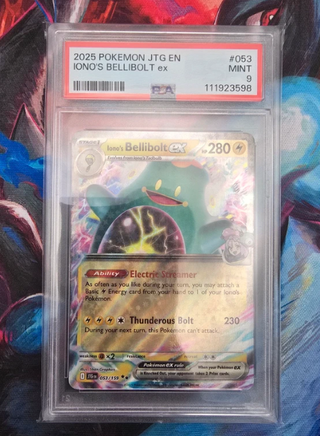 Carta Gradata PSA 9 Iono's Bellibolt EX 053/159