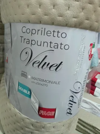 Copriletto Trapuntato Velvet Beige
