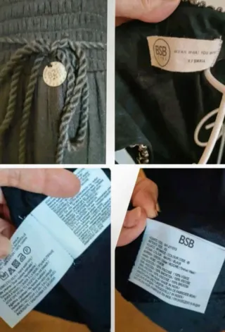 Abito lungo BSB nero con spacco