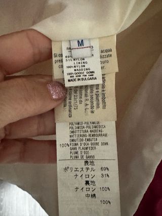 Plumón mujer Cerruti rosa