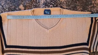 Y2K Maglia Uomo Beige Marrone Tg L