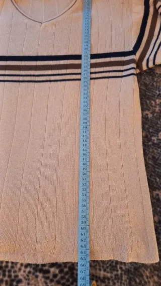 Y2K Maglia Uomo Beige Marrone Tg L