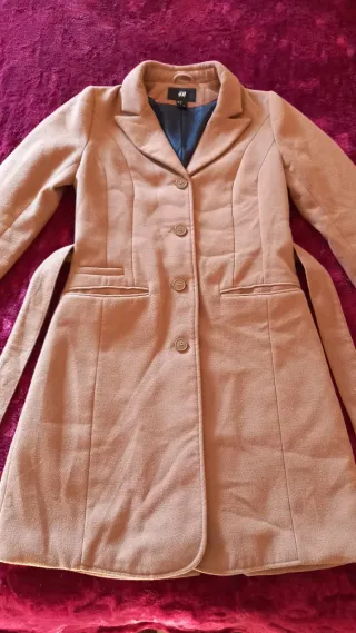 Cappotto Donna Beige con Cintura Tg XS