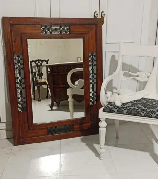 Espejo Provenzal Madera y Metal